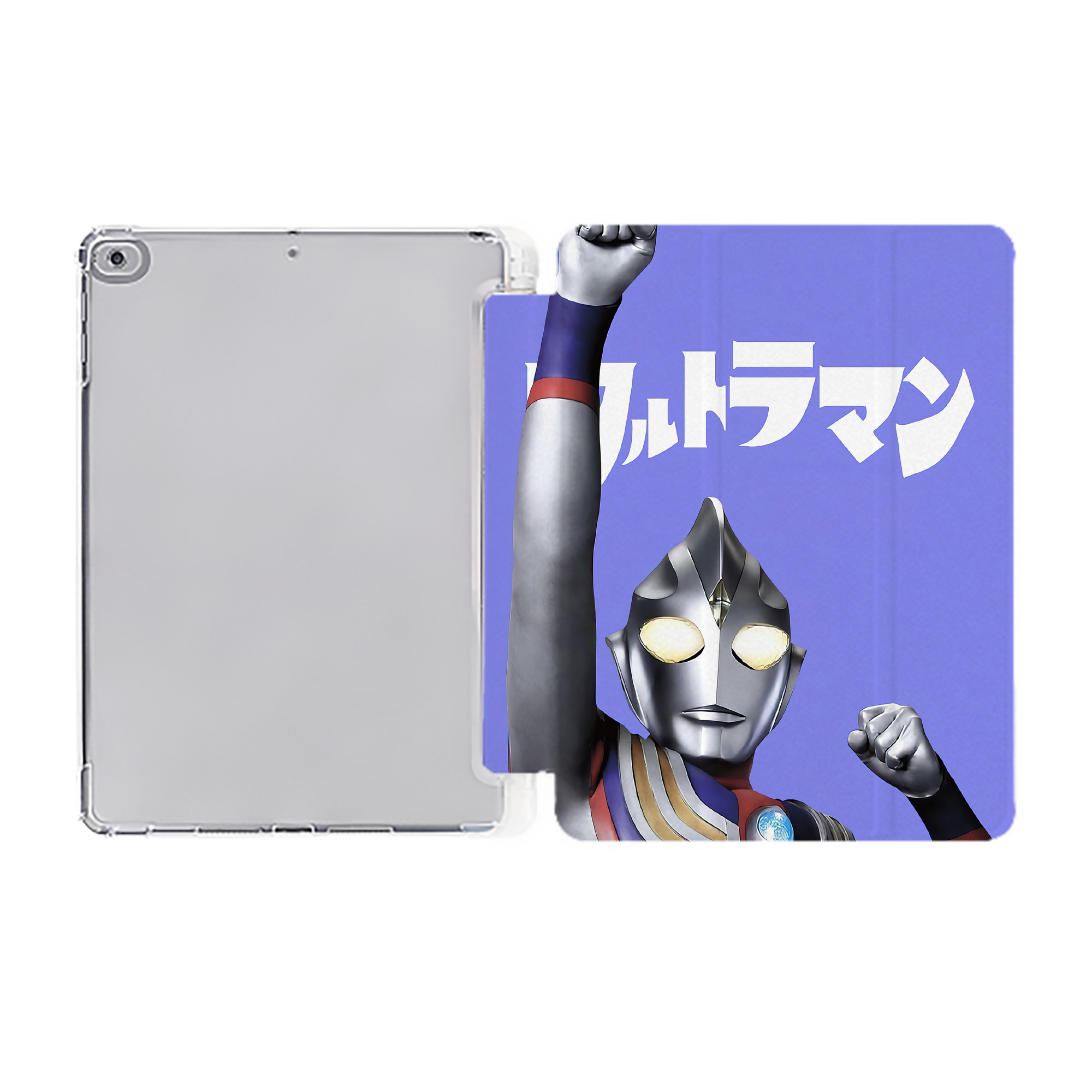 （画像用） ウルトラマン Ultraman IPad ケース ペン収納付き 三つ折りスタンド PUレザー×シリコン 対応機種9.5/10.5/10.9インチ